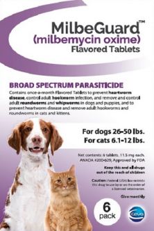 MilbeGuard For Dogs 26-50lbs / Cats 6.1-12lbs 6 Month