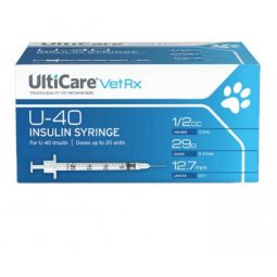 UltiCare U-40 Syringes 29G, 1/2cc, 1/2" Half Unit Mark 100ct